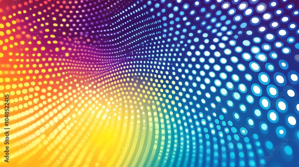 Abstract vibrant design featuring colorful dots on a bright dynamic background Abstract vibrant design featuring colorful dots on a bright dynamic background