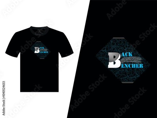 Back Bencher Vector Black T Shirt Design
