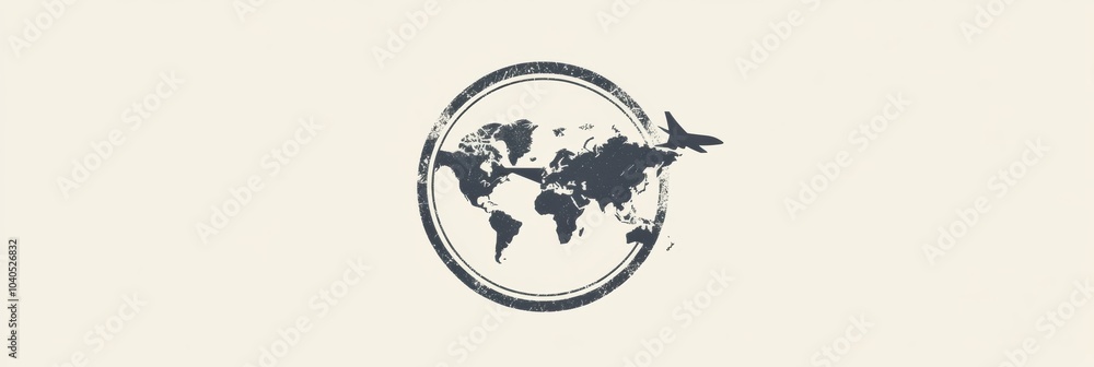 A unique silhouette of a passport stamp overlays a subtle world map, capturing the essence of global adventure and travel opportunities. Generative AI A unique silhouette of a passport stamp overlays a subtle world map, capturing the essence of global adventure and travel opportunities. Generative AI