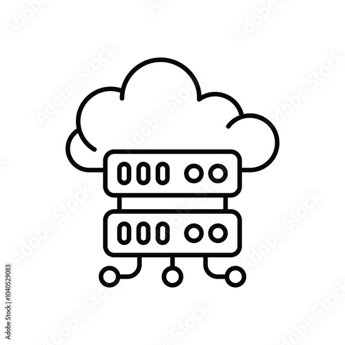 Cloud Server vector icon