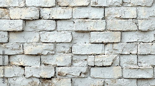 White brick wall texture background.