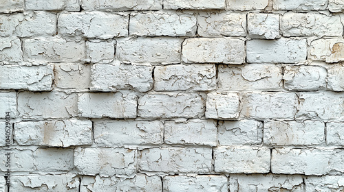 White brick wall texture background.