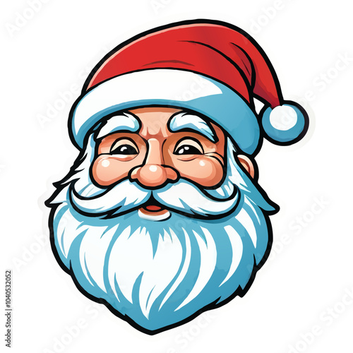 santa claus ornament sticker