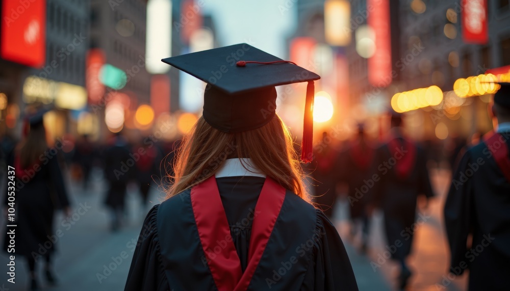 Graduation Celebration Concepts, Caps, Gowns, and Diplomas, Education and Ceremony Graduation Celebration Concepts, Caps, Gowns, and Diplomas, Education and Ceremony