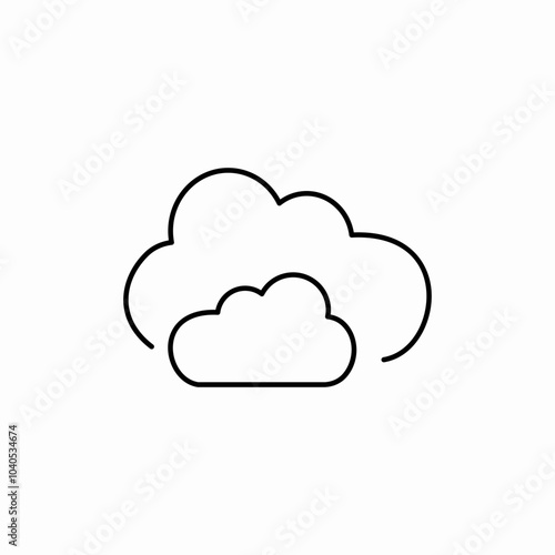 cloudy weather icon sign vector