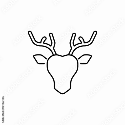 deer head icon sign vector