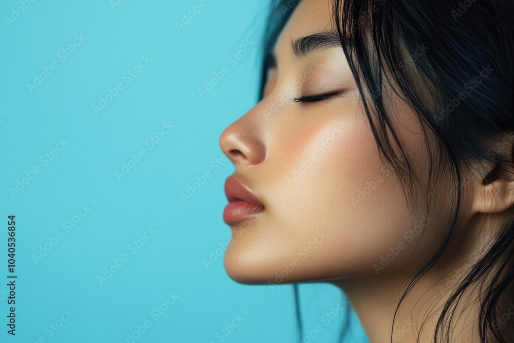 Woman with eyes closed Woman with eyes closed