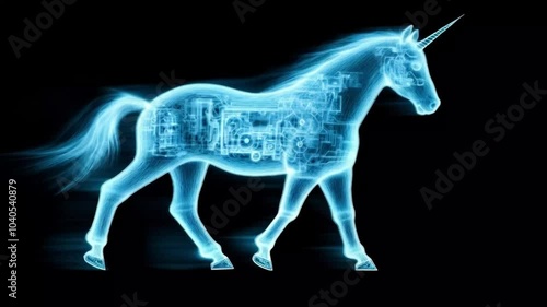 Digital Blueprint of a Mechanical Unicorn