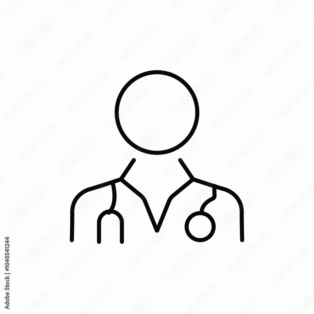 male doctor icon sign vector male doctor icon sign vector