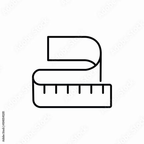 measuring tape icon sign vector