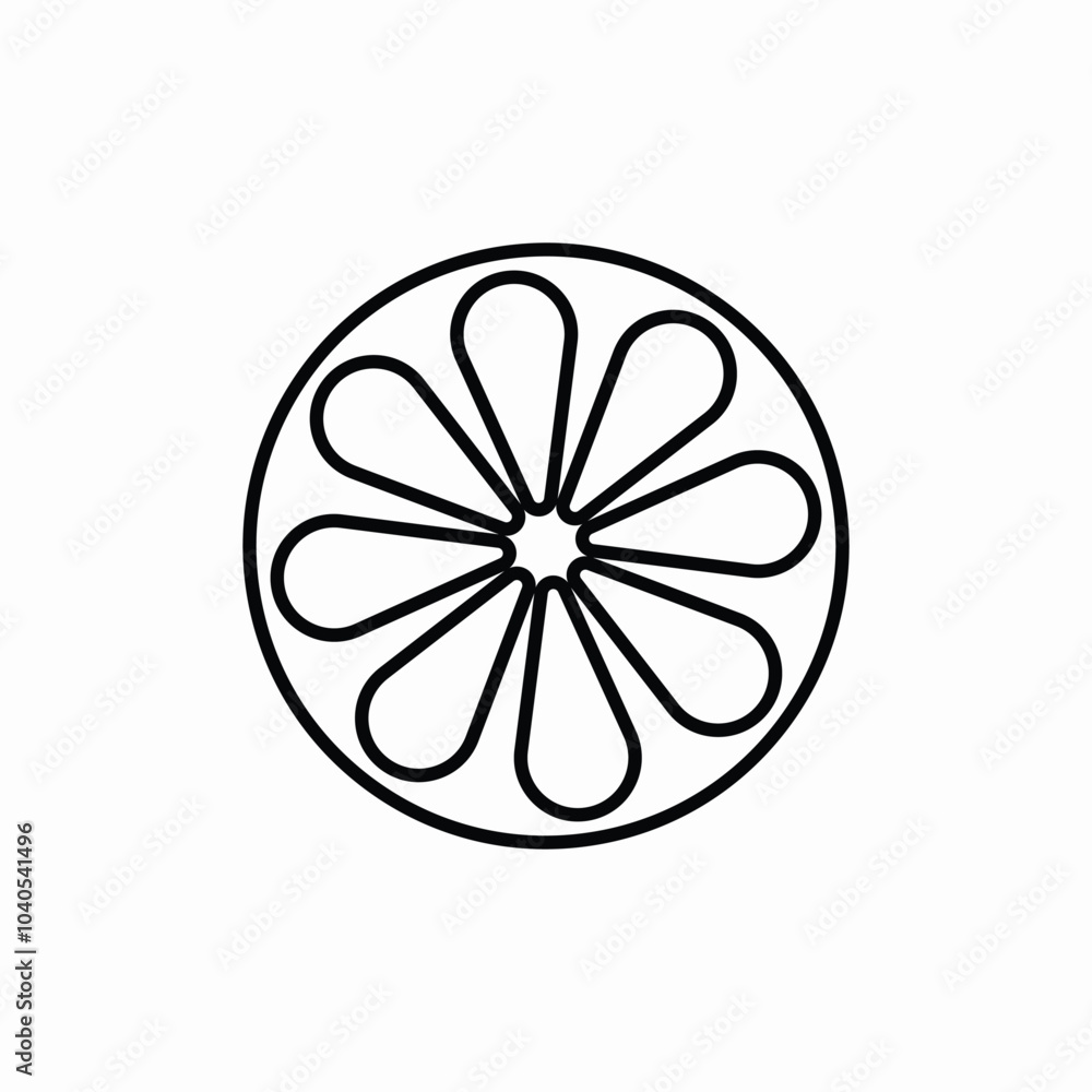 orange slice icon sign vector orange slice icon sign vector