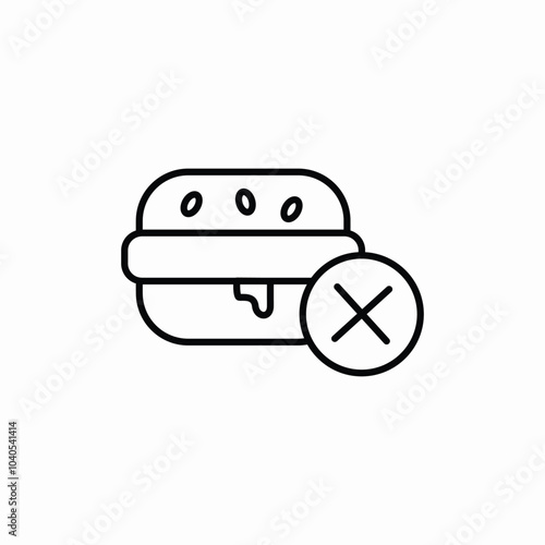 no fastfood icon sign vector