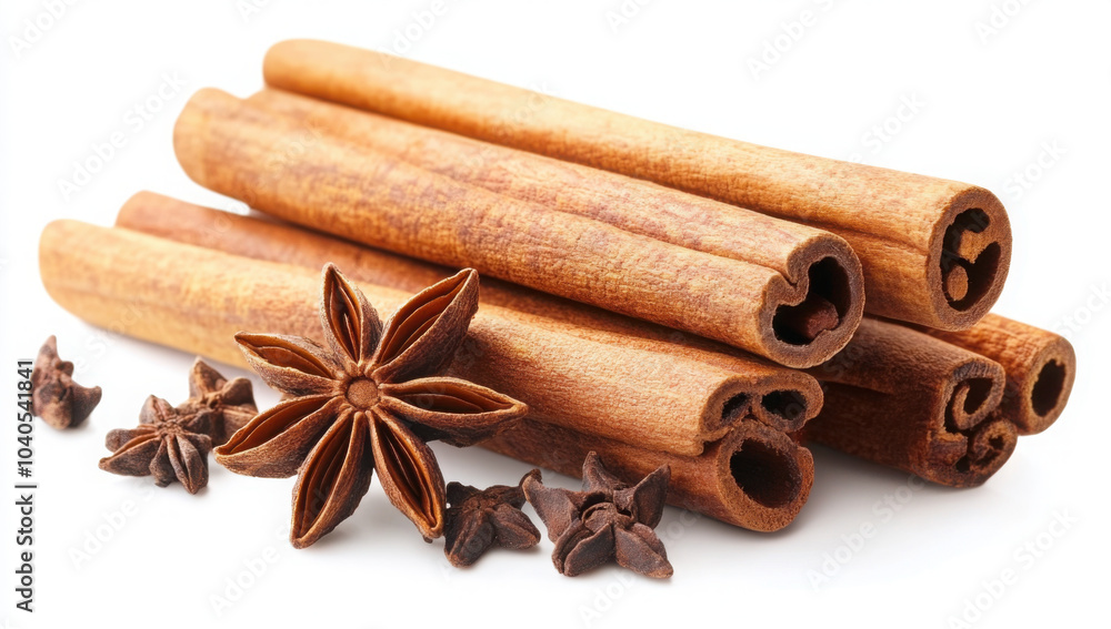 Anise star and cinnamon sticks on transparent background
Anise star and cinnamon sticks on transparent background