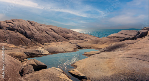 Mystifying seascapes along the coast of Peggy's Cove, Nova Scotia, Canada. photo