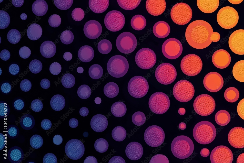 Vibrant circular patterns in shades of orange and purple on a dark background Vibrant circular patterns in shades of orange and purple on a dark background