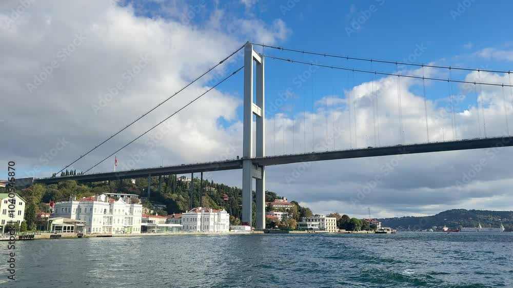 Istanbul Bosphorus Bridge from a ferry on the Bosphorus Istanbul Bosphorus Bridge from a ferry on the Bosphorus