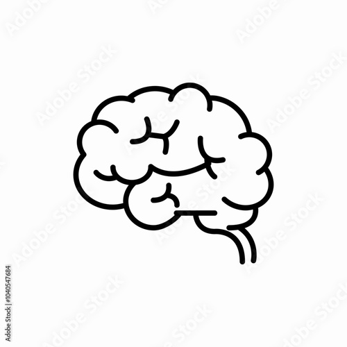 brain gyrus icon sign vector