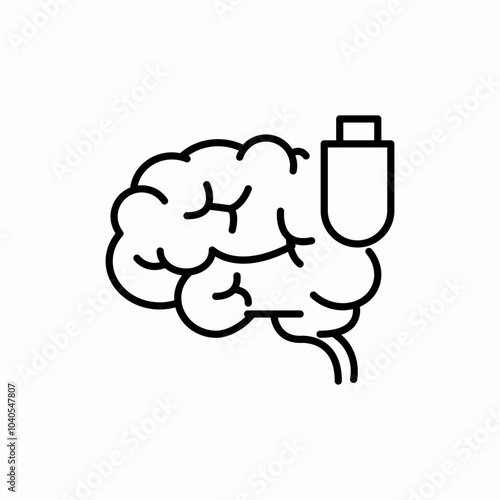 brain recharge icon sign vector