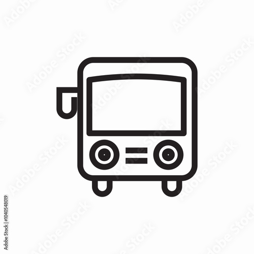 bus transportation icon sign vector