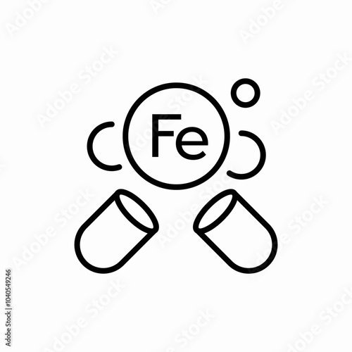 fe vitamin icon sign vector