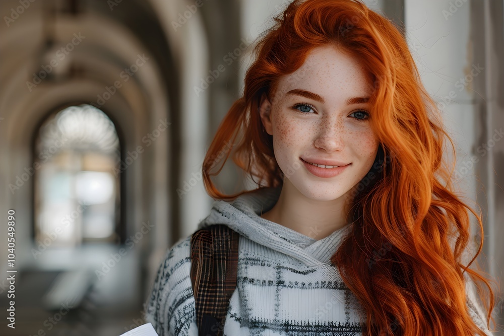 Fototapeta premium A close up of a person with red hair