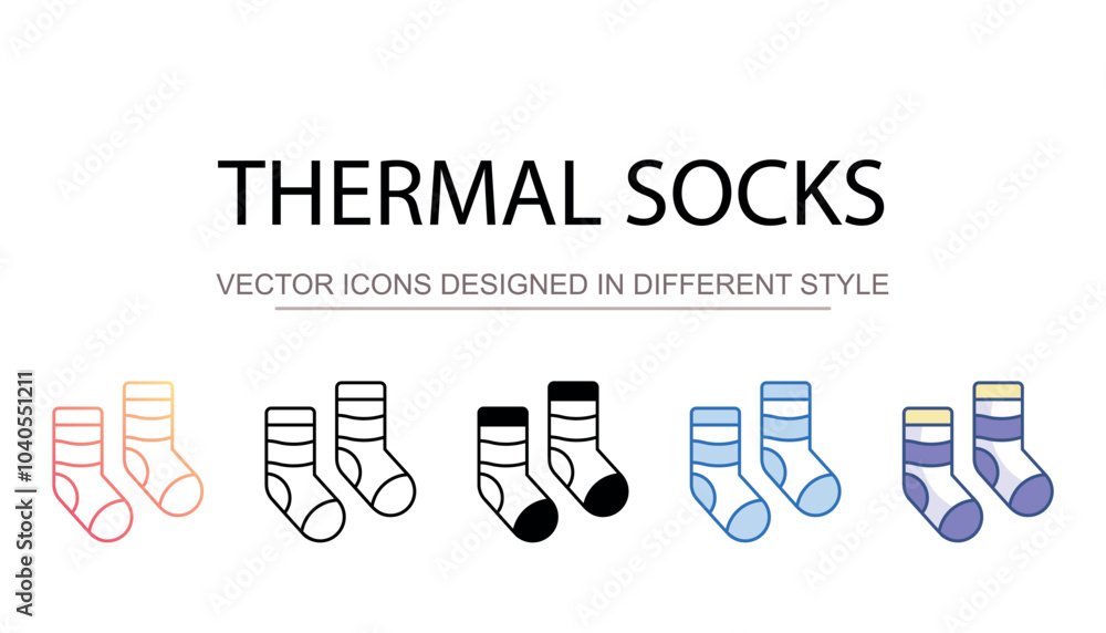 Thermal Socks icon design with white background stock illustration Thermal Socks icon design with white background stock illustration