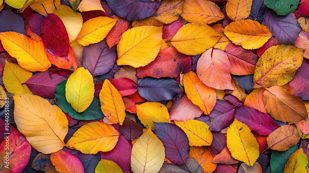 Vibrant Fall Leaves Scattered on Ground Vibrant Fall Leaves Scattered on Ground