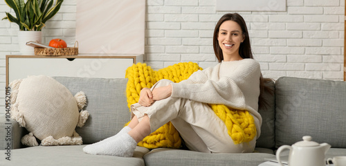 Beautiful young woman with ...