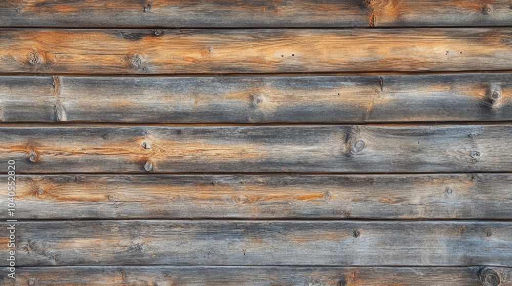 Wooden wall with deep grain, knots, and weathered surface Wooden wall with deep grain, knots, and weathered surface