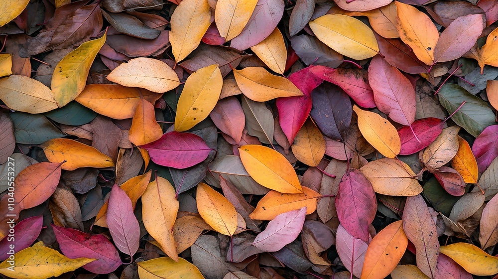 Vibrant Fall Leaves Scattered on Ground Vibrant Fall Leaves Scattered on Ground