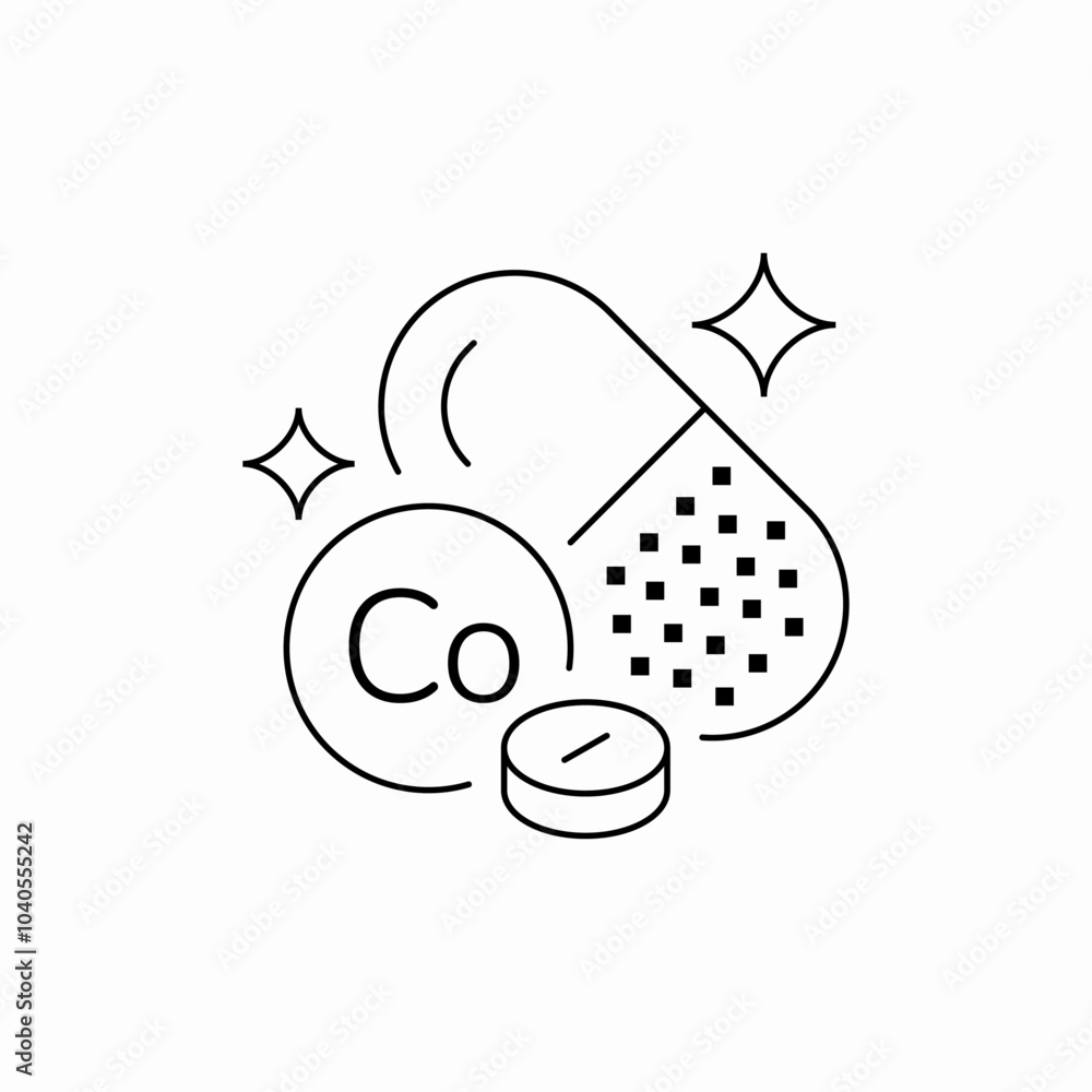 cobalt mineral icon sign vector cobalt mineral icon sign vector