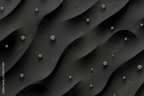 Collection of circular tiles in varied shades of black and gray arranged on a...