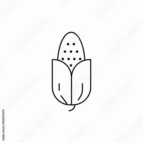 corn farm icon sign vector