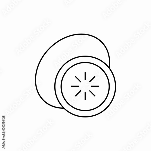 kiwi fruit icon sign vector