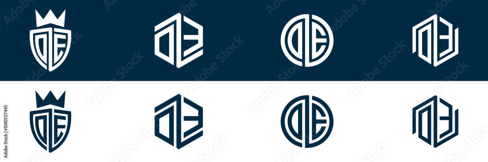 Typography DE letter logo design Typography DE letter logo design