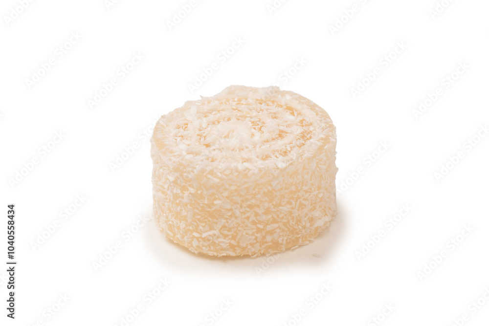 Coconut candy roll isolated on a white background. Coconut candy roll isolated on a white background.
