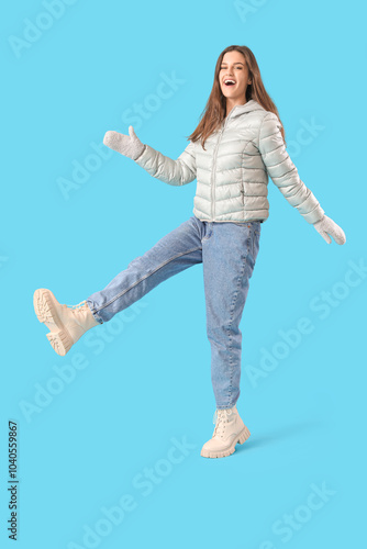 Young woman in winter cloth...