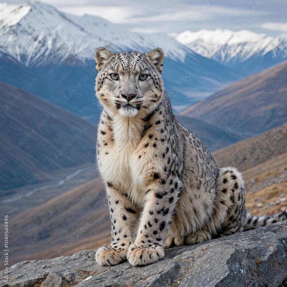 Amazing high resolution photos of a graceful, proud Altai snow leopard against the backdrop of the harsh Altai Mountains Amazing high resolution photos of a graceful, proud Altai snow leopard against the backdrop of the harsh Altai Mountains