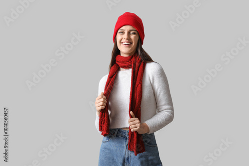 Young woman in winter cloth...