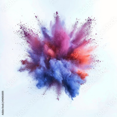 Colorful powder explosion creating vibrant clouds during a lively celebration...