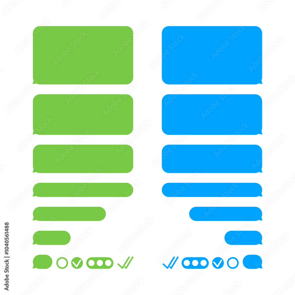 Set of message bubbles for creating dialogues, bubbles chat SMS message. Set of message bubbles for creating dialogues, bubbles chat SMS message.