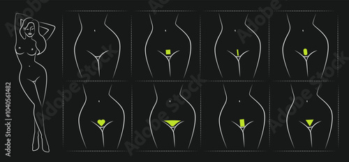 Lightning flash icons set, lightning strike, high voltage symbol or charge signs.
