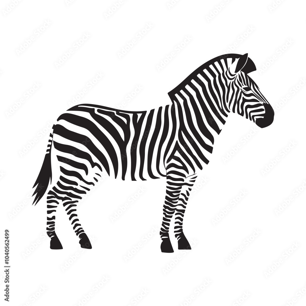 Obraz premium Zebra silhouette vector illustration