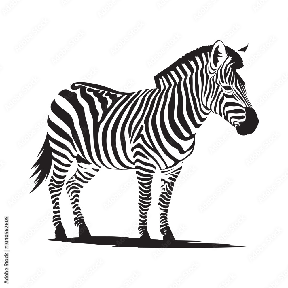 Obraz premium Zebra silhouette vector illustration