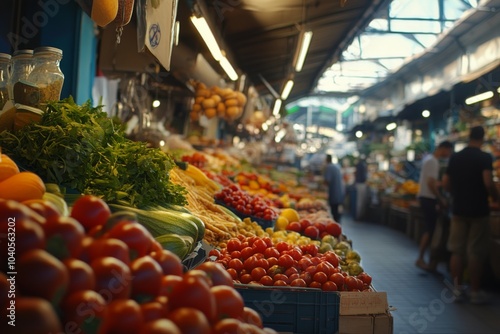 Vibrant Tel Aviv Market Fresh Produce photo