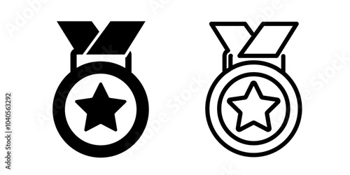 Medal icon. Medal icon set.