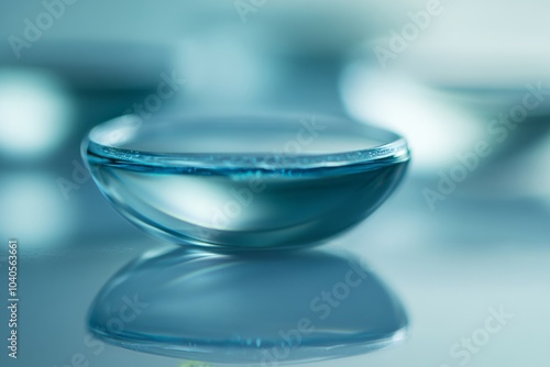 contact lenses on human eye surface