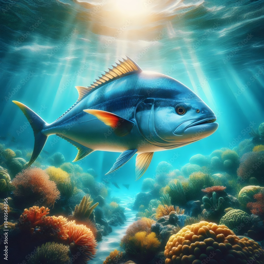 Fototapeta premium Dorado fish in the ocean