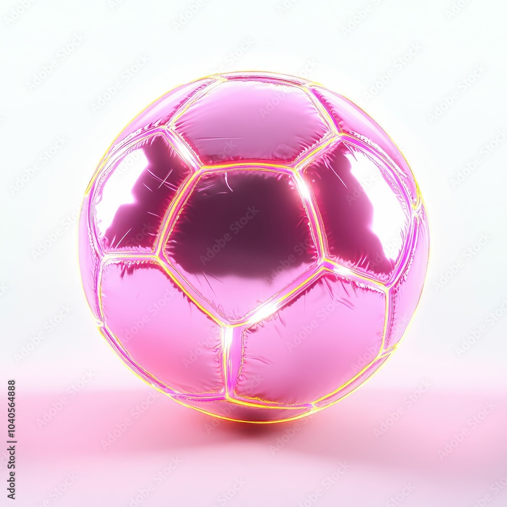 Naklejka premium neon ball isolated on white background 