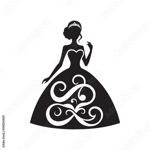 Beautiful Bride Silhouette Vector Art – Perfect for Invitations